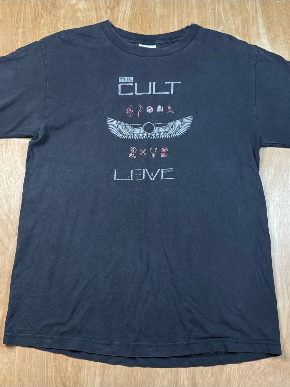 The Cult Love Mens Black Short Sleeve Vintage T-Shirt Size Large